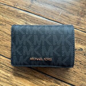 Michael Kors Black Textured Wallet